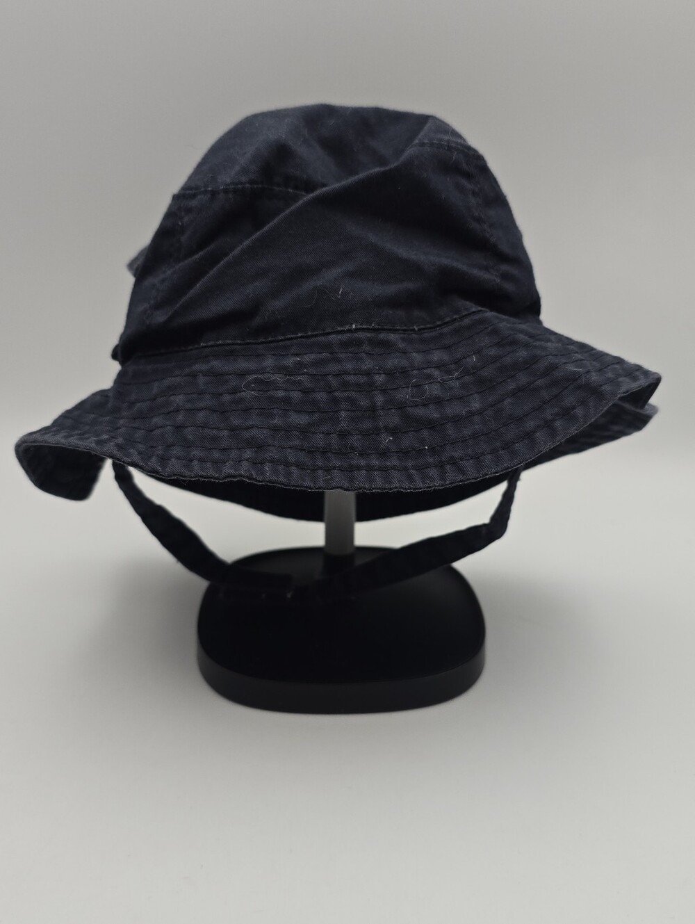 Unbranded Infant Navy Blue Bucket Hat w/ Chin Strap